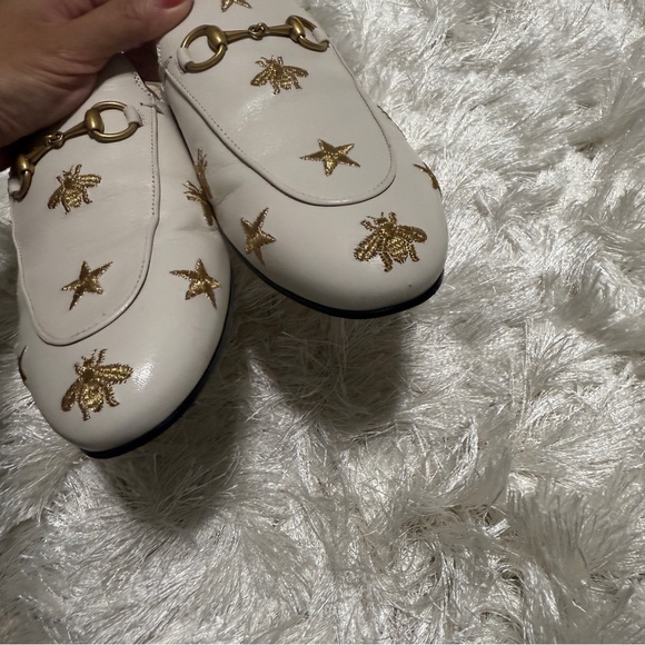 Gucci Princetown Leather Slide Quentin Mystic White Embroidered - Picture 11 of 16